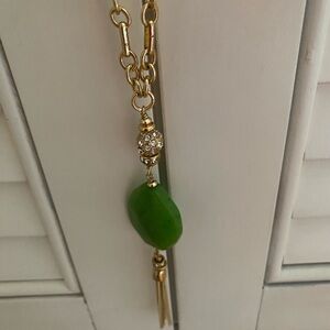 Lilly Pulitzer Green and Gold Pendant Necklace